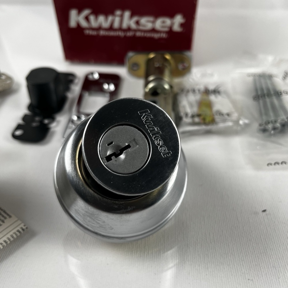 Kwikset 780 26D Deadbolt Single Cylinder  Satin Chrome Smart Key NOS Year 2009 - Picture 8 of 15